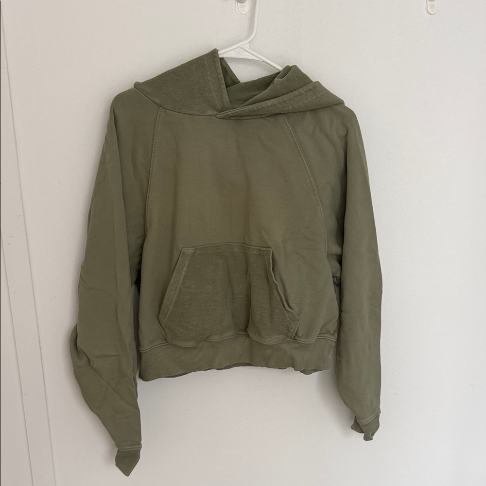 Aerie Sage Green Textured Hoodie